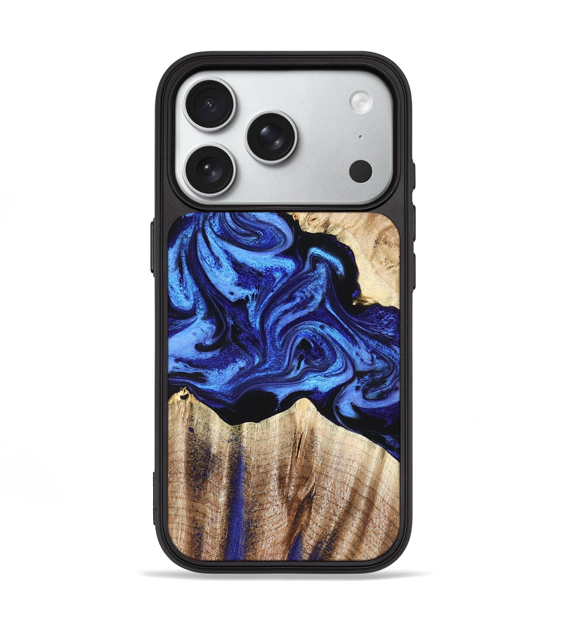 iPhone 18 Pro Wood Phone Case - Marco (Blue, 827750)