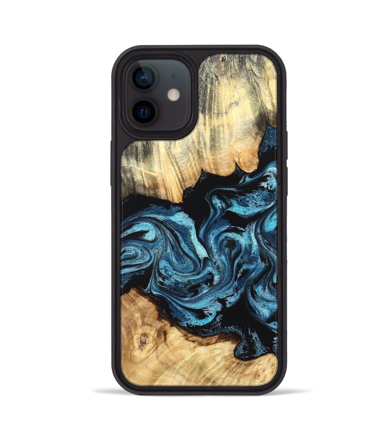 iPhone 12 Wood Phone Case - Rosie (Blue, 827751)