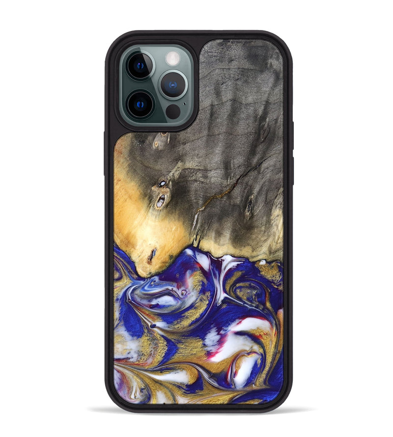 iPhone 12 Pro Max Wood Phone Case - Dena (Blue, 827752)