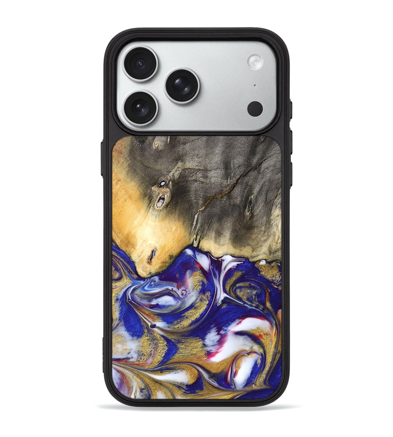 iPhone 18 Pro Max Wood Phone Case - Dena (Blue, 827752)
