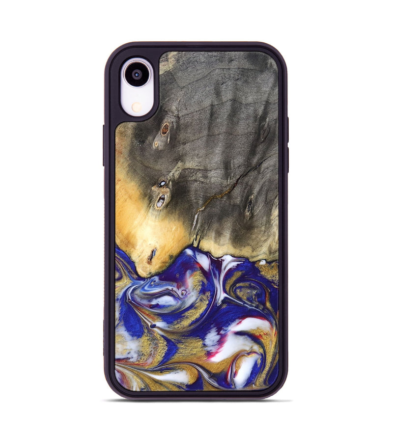 iPhone Xr Wood Phone Case - Dena (Blue, 827752)