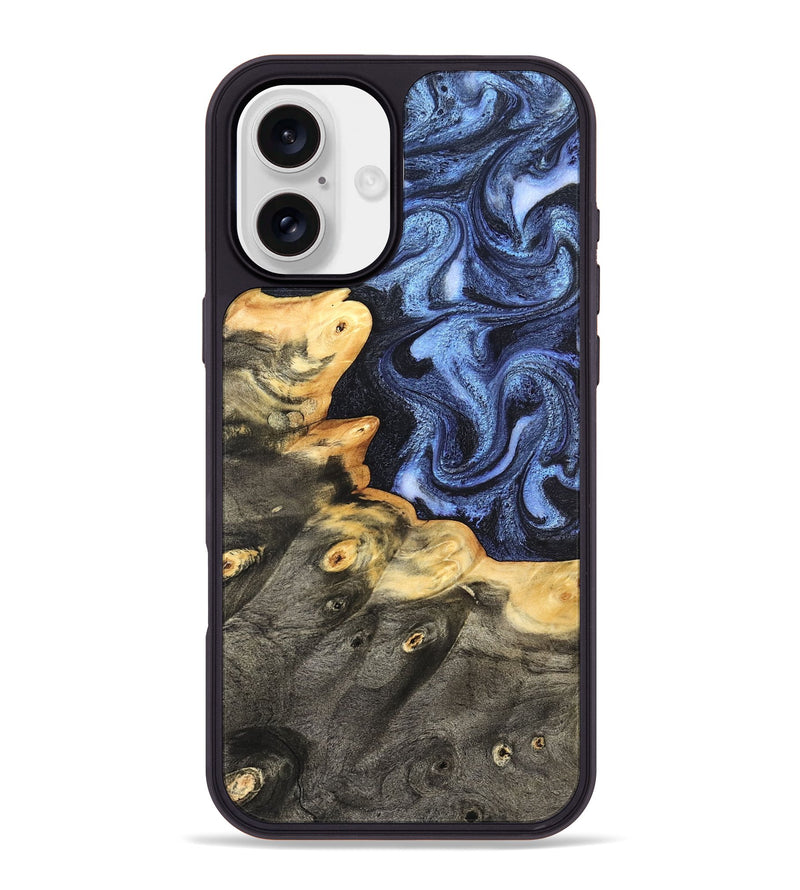iPhone 16 Plus Wood Phone Case - Delano (Blue, 827754)