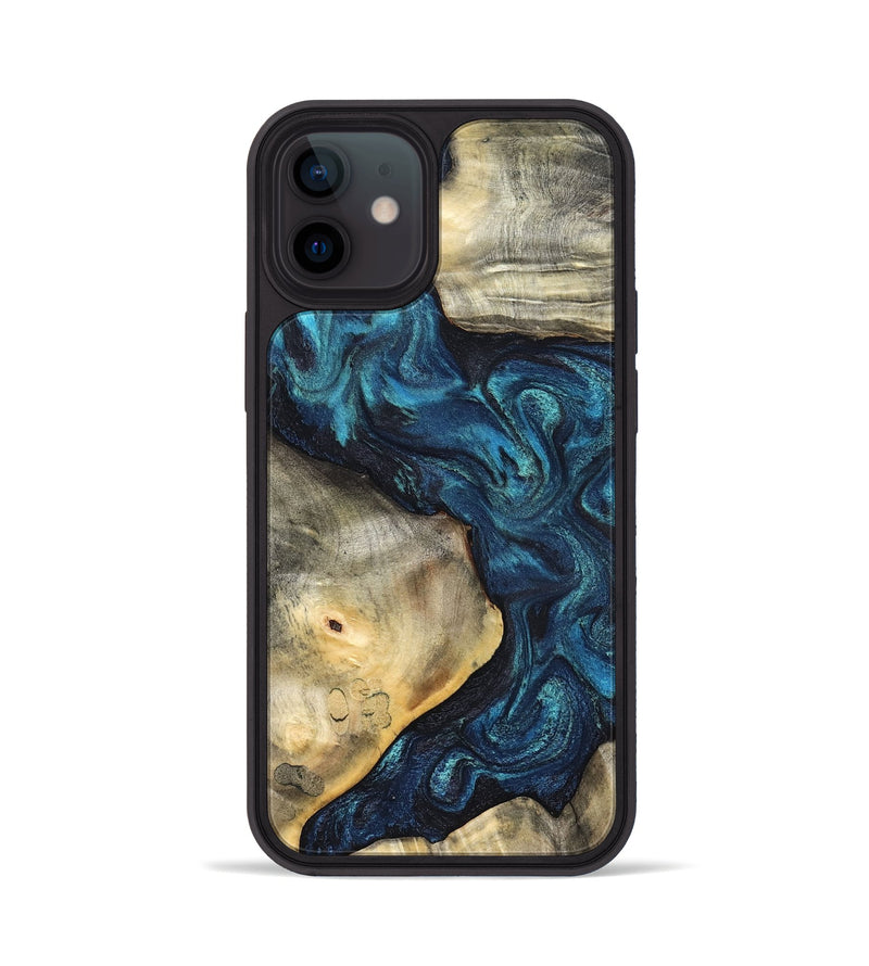 iPhone 12 Wood Phone Case - Pierre (Blue, 827755)
