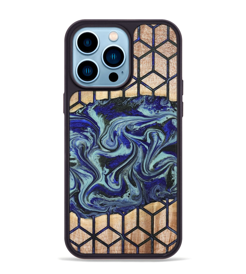 iPhone 14 Pro Max Wood Phone Case - Aaden (Pattern, 827757)