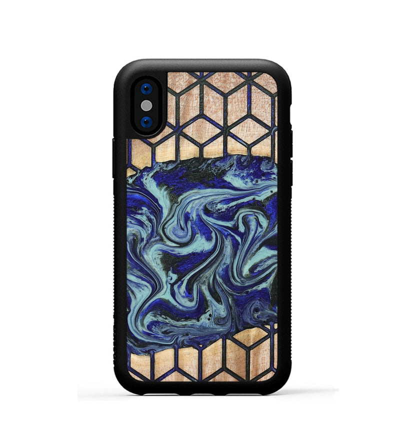iPhone Xs Wood Phone Case - Aaden (Pattern, 827757)