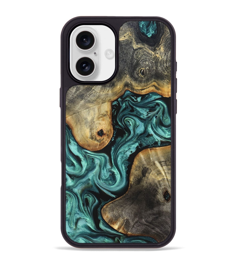 iPhone 16 Plus Wood Phone Case - Novalee (Green, 827769)