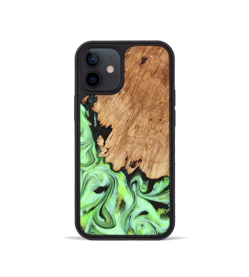 iPhone 12 mini Wood Phone Case - Annabel (Green, 827770)
