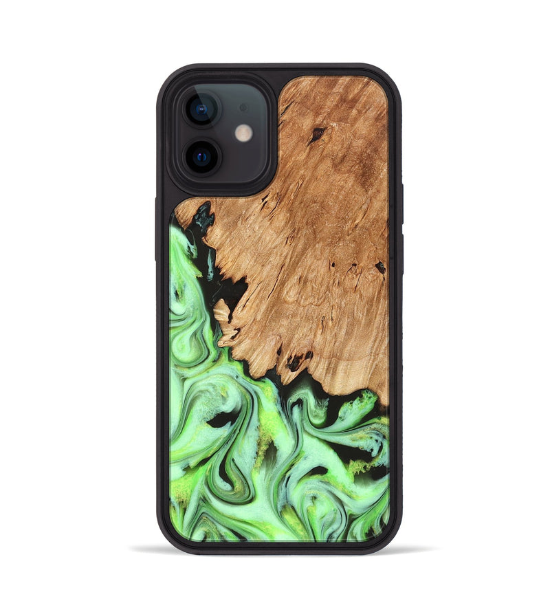 iPhone 12 Wood Phone Case - Annabel (Green, 827770)