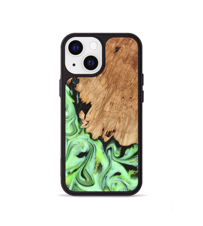 iPhone 13 mini Wood Phone Case - Annabel (Green, 827770)