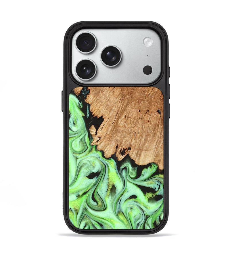 iPhone 18 Pro Wood Phone Case - Annabel (Green, 827770)