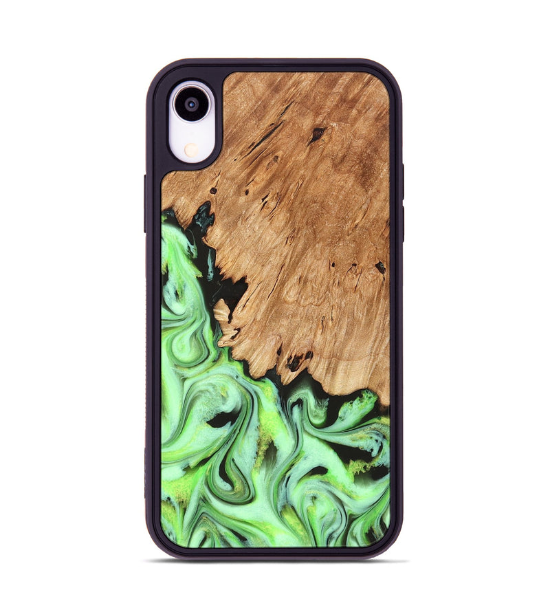 iPhone Xr Wood Phone Case - Annabel (Green, 827770)