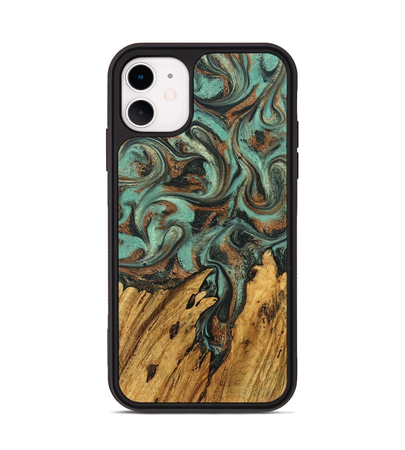 iPhone 11 Wood Phone Case - Rod (Green, 827771)