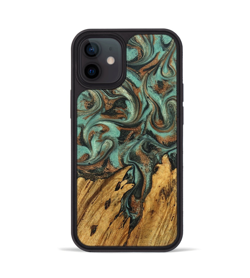 iPhone 12 Wood Phone Case - Rod (Green, 827771)