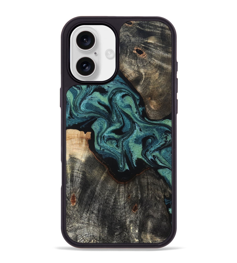iPhone 16 Plus Wood Phone Case - Moriah (Green, 827772)