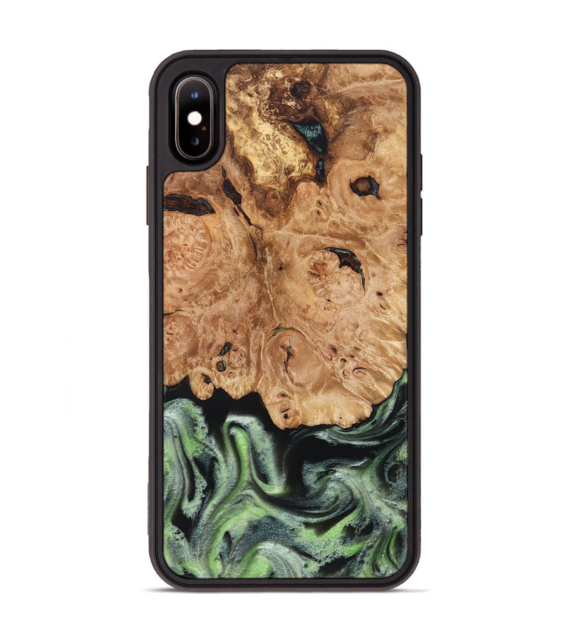 iPhone Xs Max Wood Phone Case - Janie (Green, 827776)