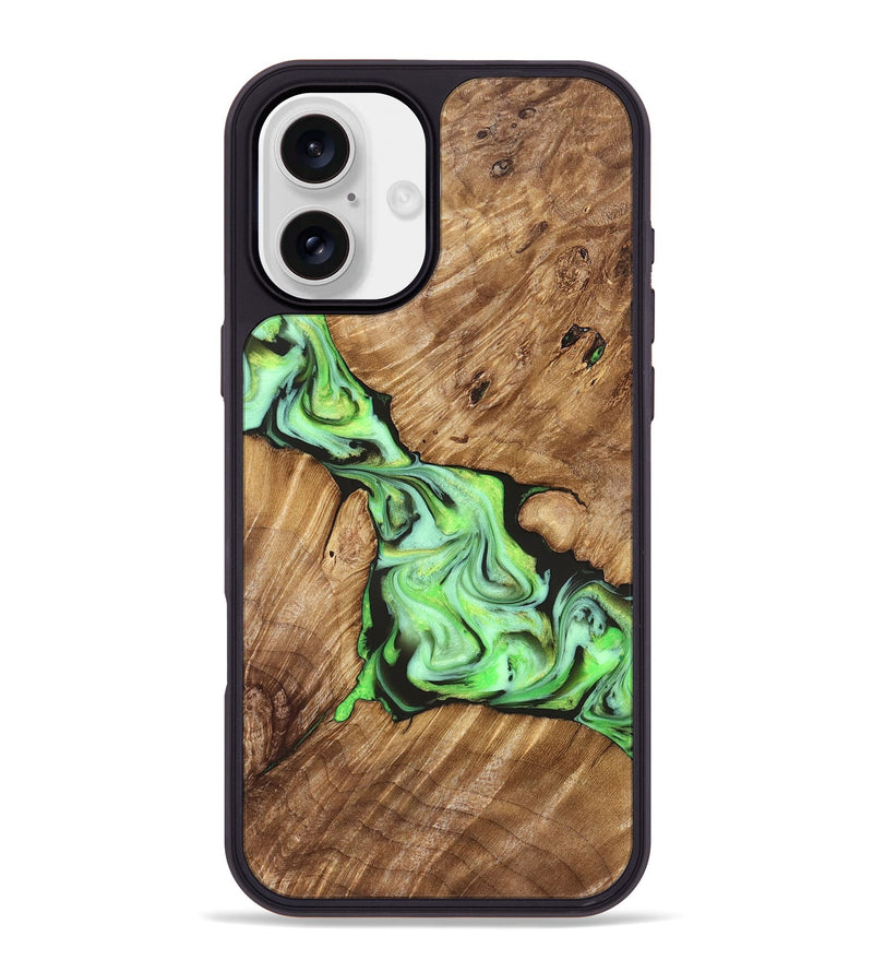 iPhone 16 Plus Wood Phone Case - Kaycee (Green, 827777)