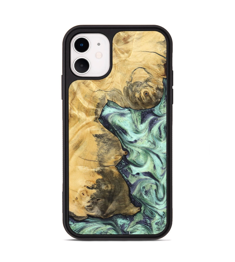 iPhone 11 Wood Phone Case - Loyal (Green, 827778)