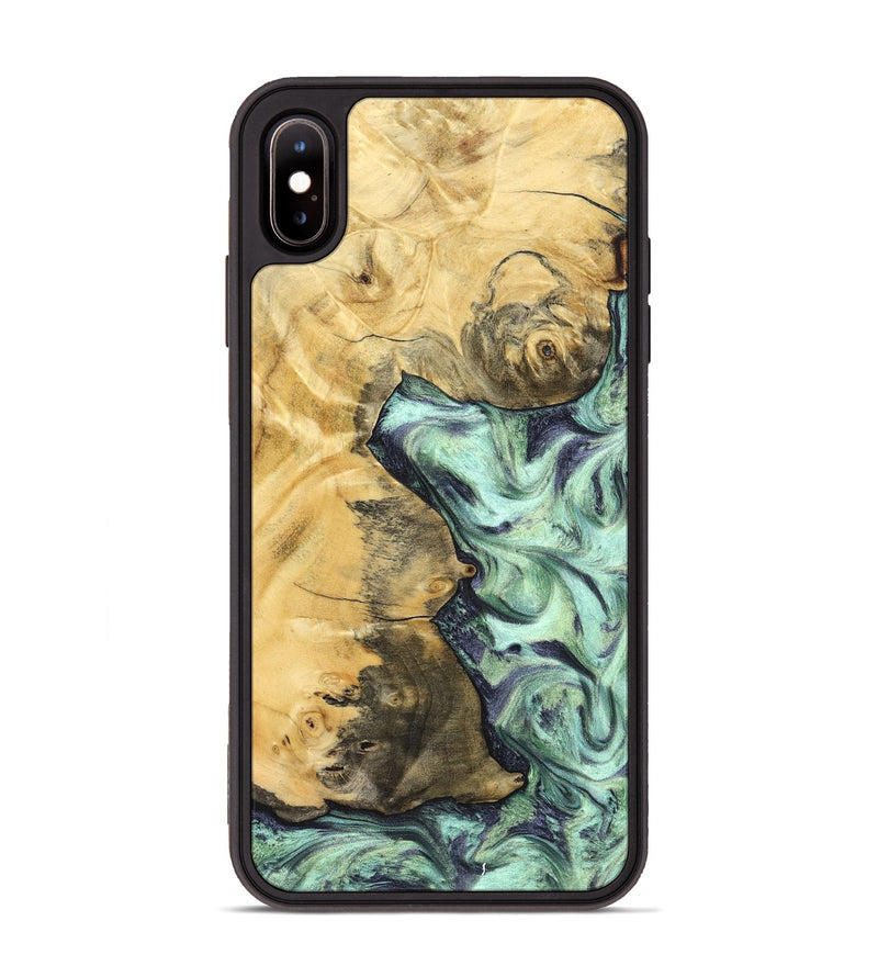 iPhone Xs Max Wood Phone Case - Loyal (Green, 827778)