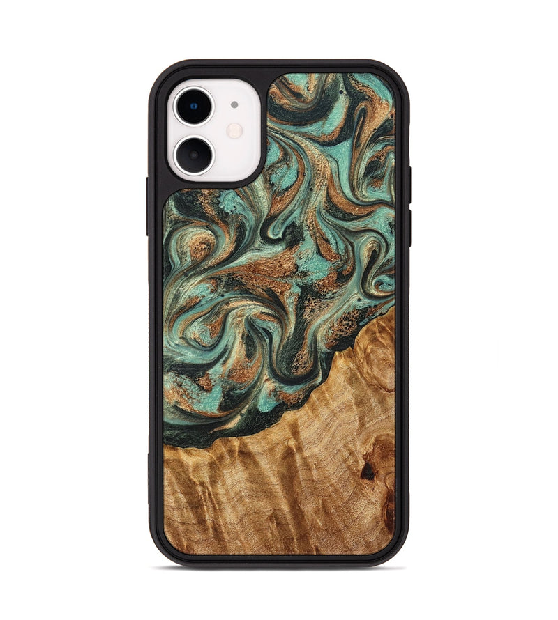 iPhone 11 Wood Phone Case - Irene (Green, 827779)