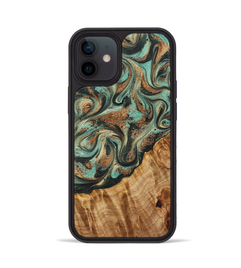 iPhone 12 Wood Phone Case - Irene (Green, 827779)