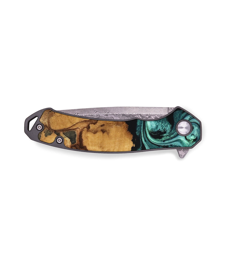 EDC Wood Pocket Knife - Denny (Green, 827780)