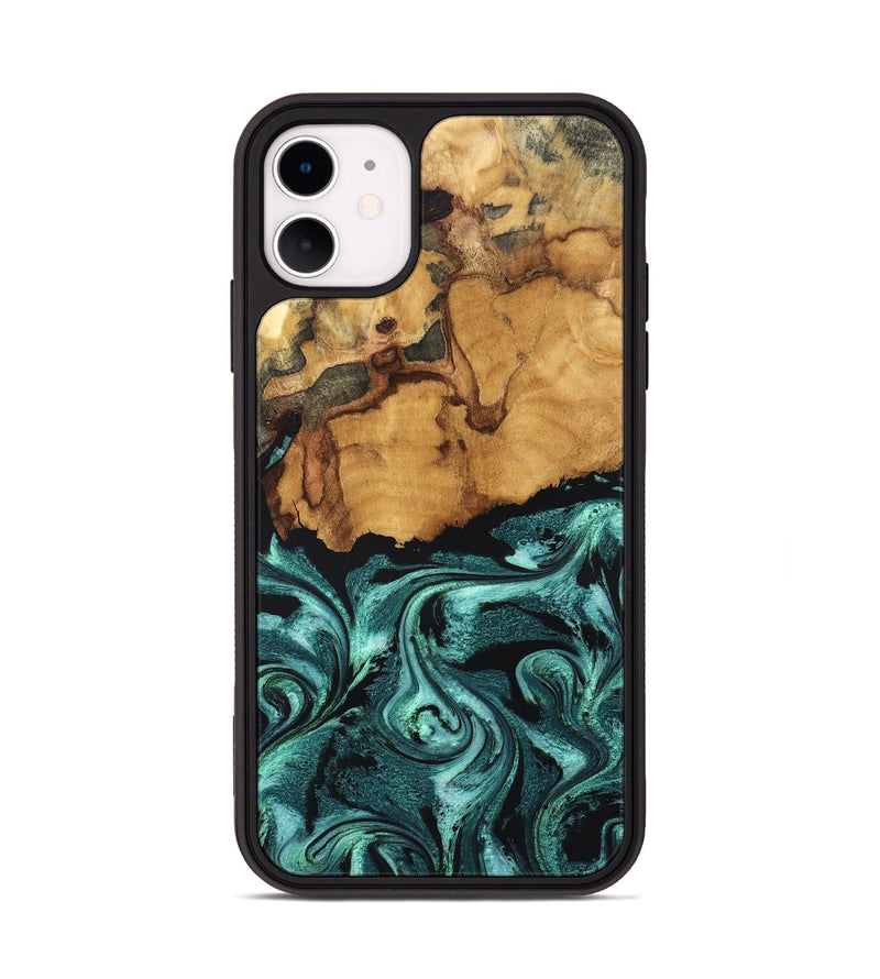iPhone 11 Wood Phone Case - Denny (Green, 827780)