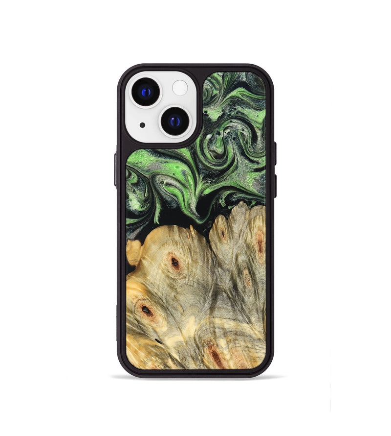 iPhone 13 mini Wood Phone Case - Sunny (Green, 827781)