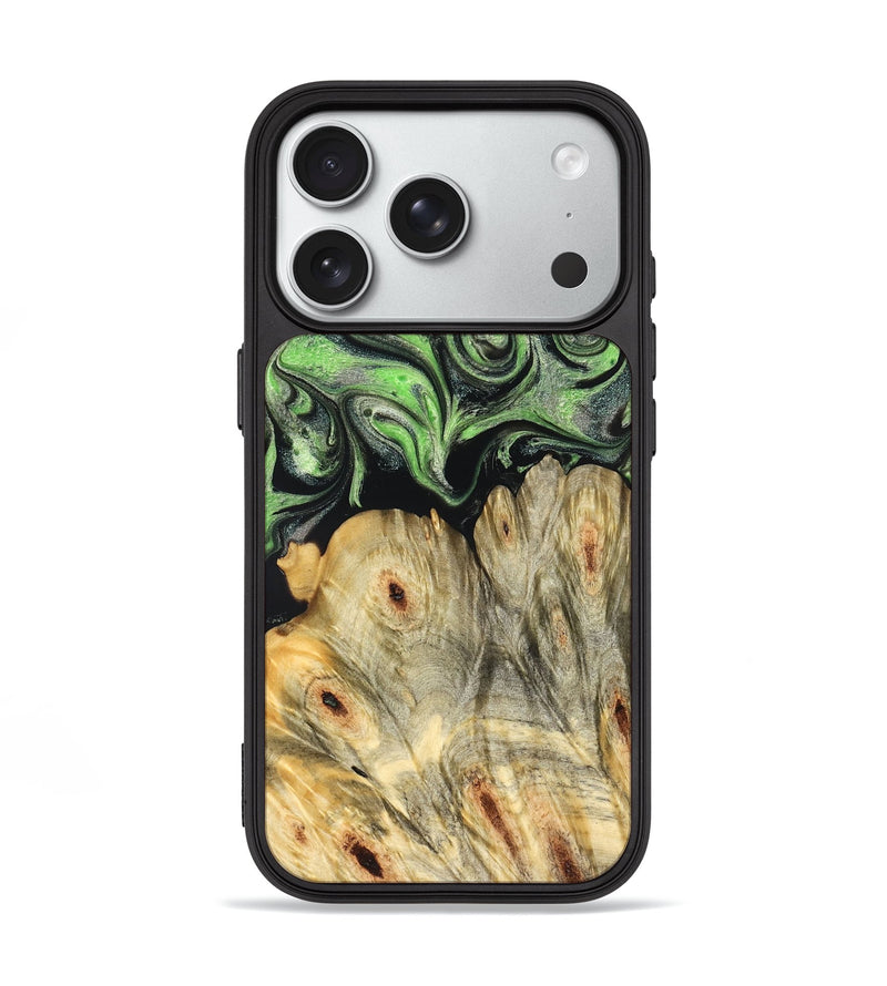 iPhone 18 Pro Wood Phone Case - Sunny (Green, 827781)