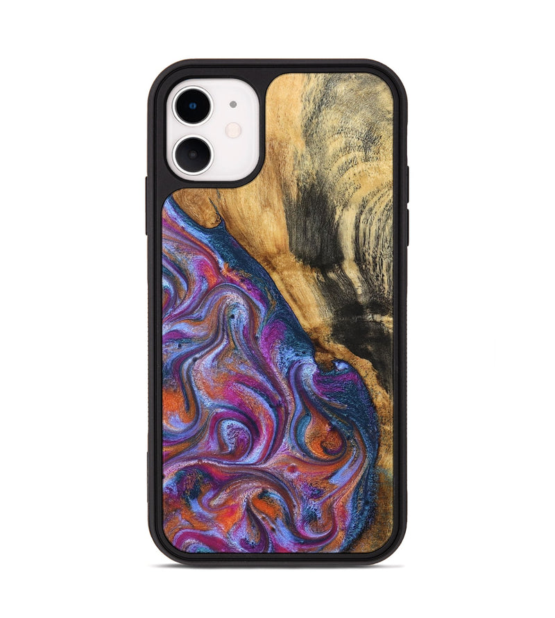 iPhone 11 Wood Phone Case - Lu (Blue, 827782)