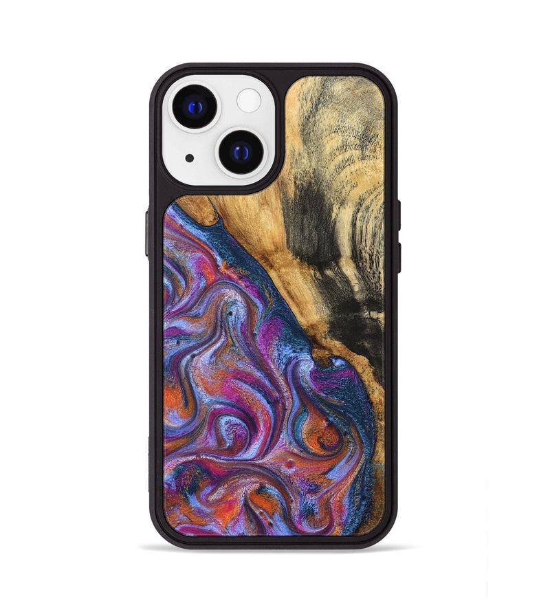 iPhone 13 Wood Phone Case - Lu (Blue, 827782)