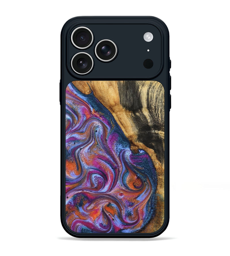 iPhone 17 Pro Max Wood Phone Case - Lu (Blue, 827782)