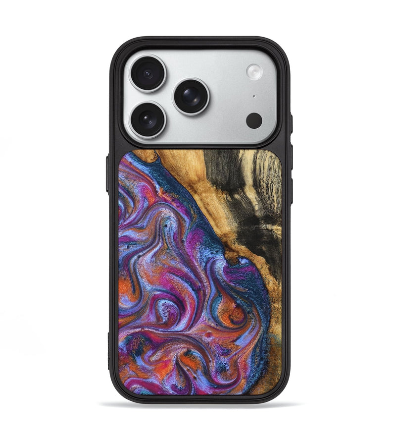 iPhone 18 Pro Wood Phone Case - Lu (Blue, 827782)