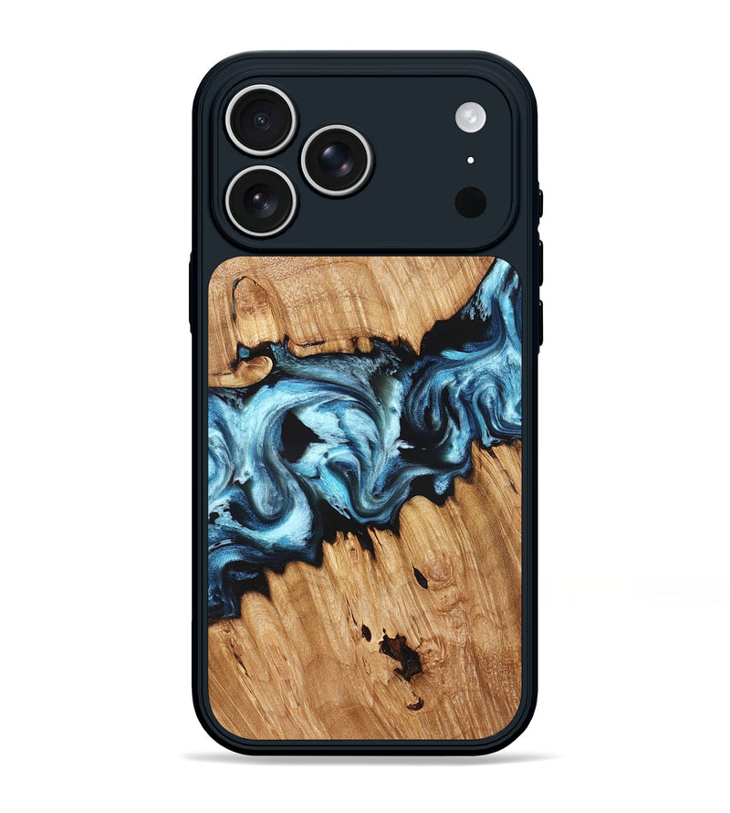 iPhone 17 Pro Max Wood Phone Case - Judah (Blue, 827783)
