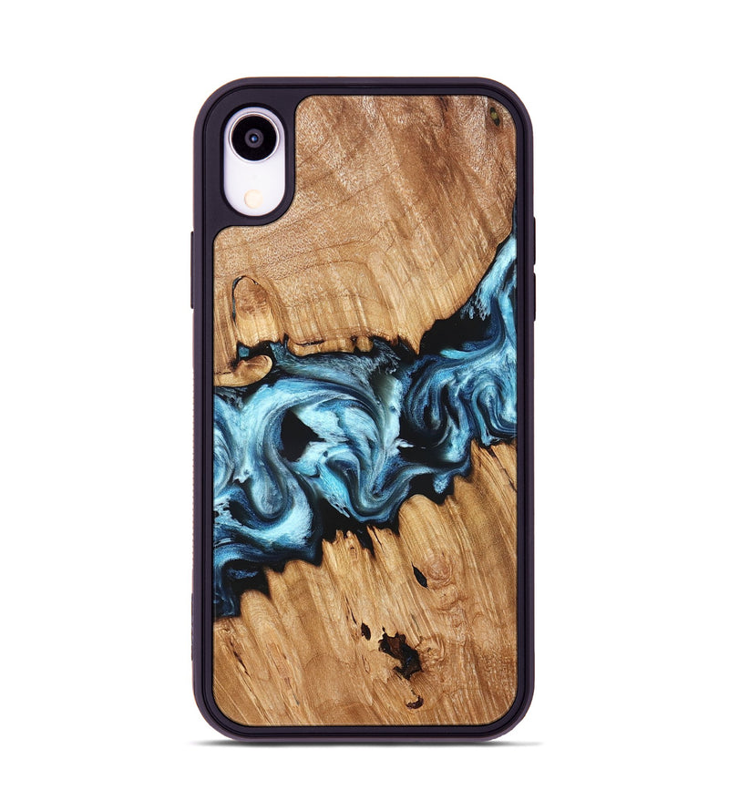 iPhone Xr Wood Phone Case - Judah (Blue, 827783)