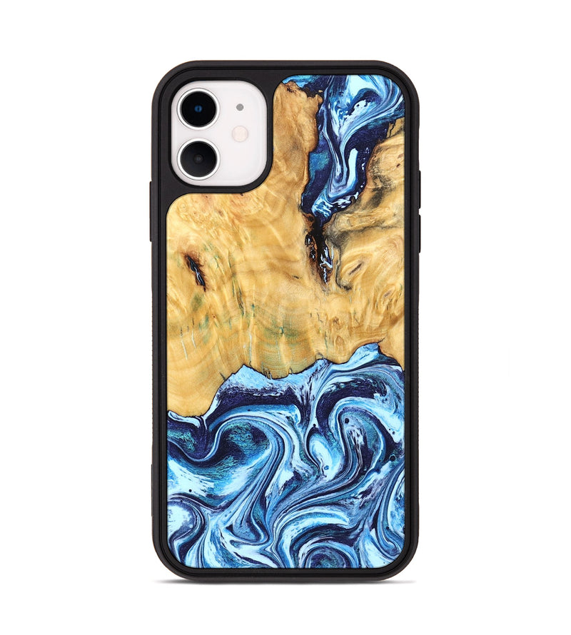 iPhone 11 Wood Phone Case - Bonita (Blue, 827784)