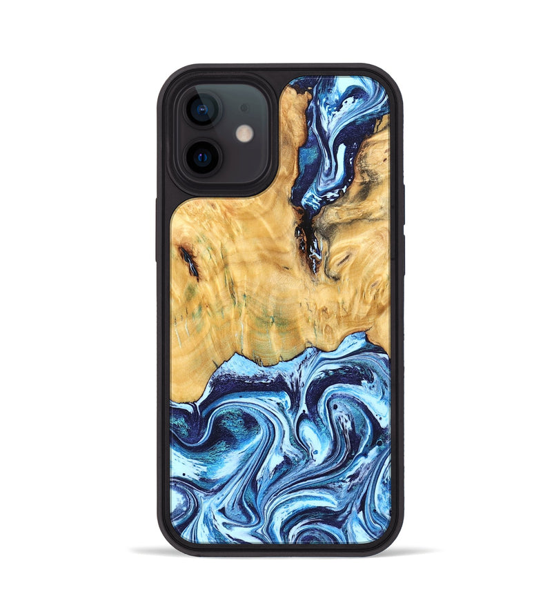 iPhone 12 Wood Phone Case - Bonita (Blue, 827784)