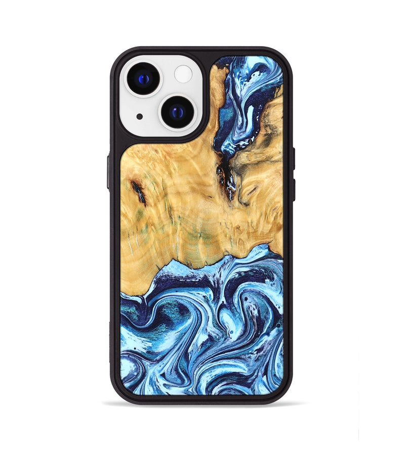 iPhone 13 Wood Phone Case - Bonita (Blue, 827784)