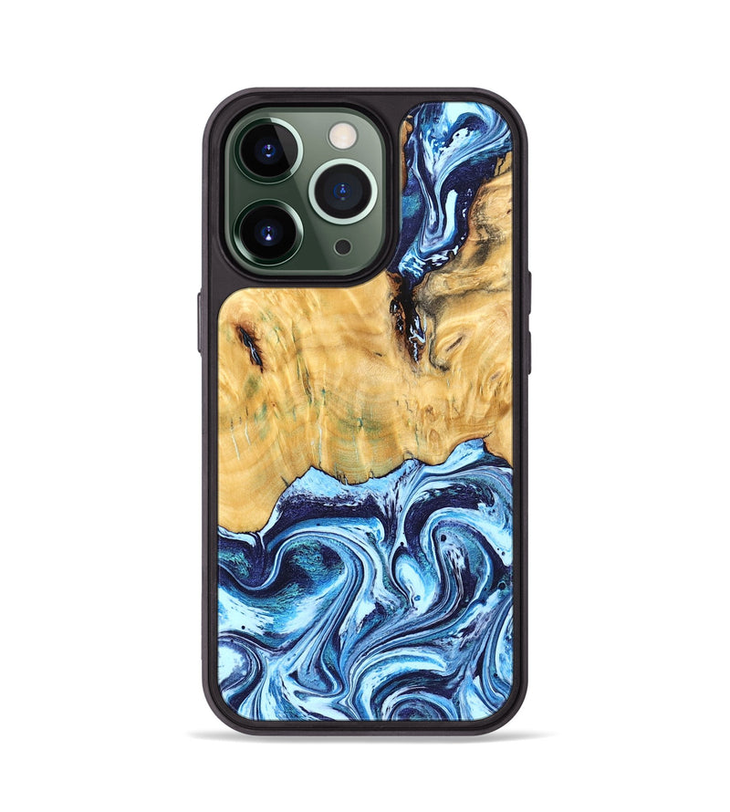 iPhone 13 Pro Wood Phone Case - Bonita (Blue, 827784)