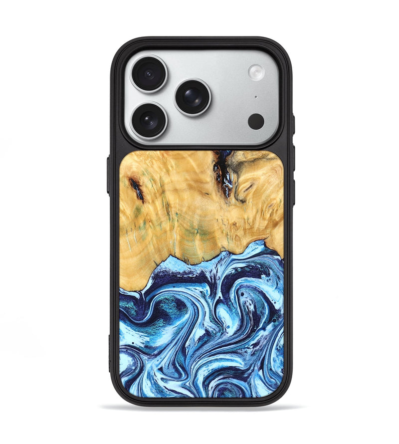 iPhone 18 Pro Wood Phone Case - Bonita (Blue, 827784)