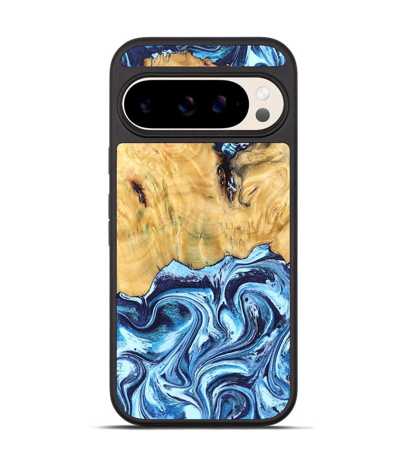 Pixel 10 Wood Phone Case - Bonita (Blue, 827784)