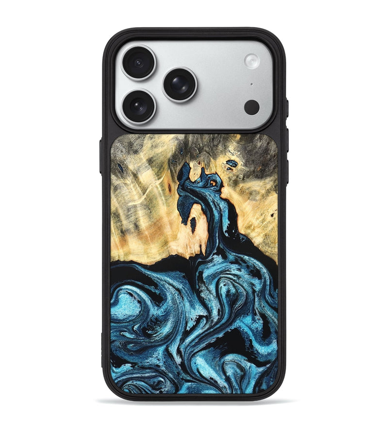 iPhone 18 Pro Max Wood Phone Case - Rolando (Blue, 827785)