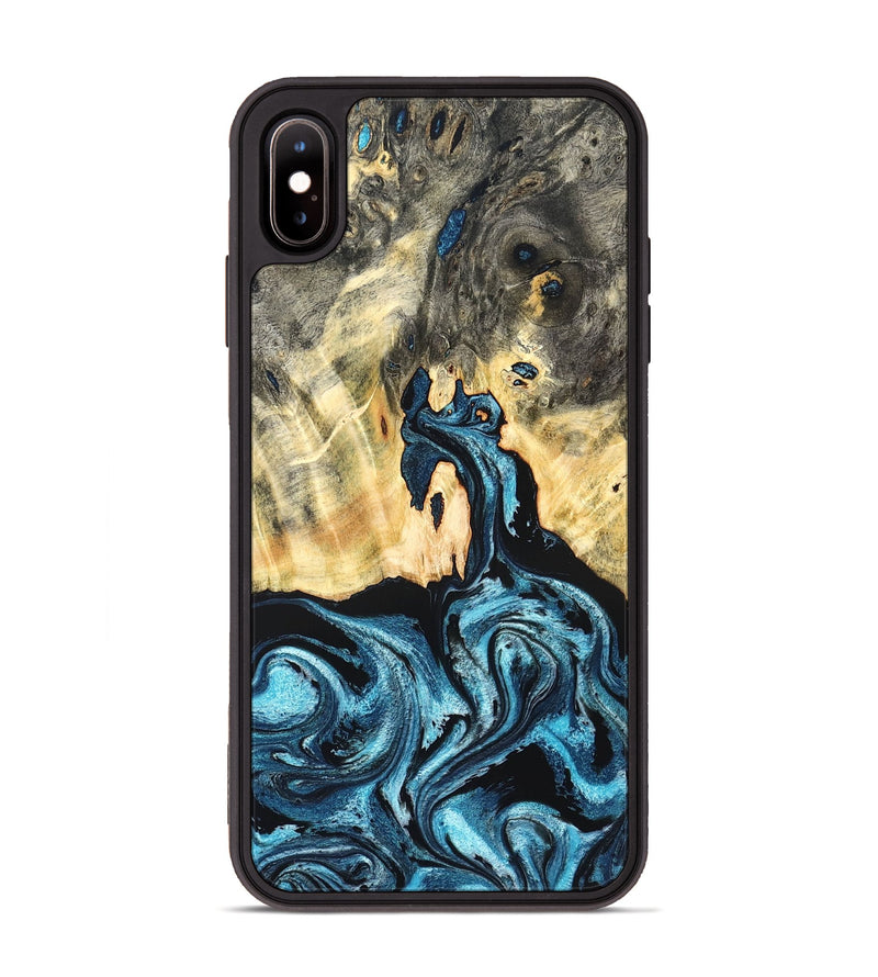 iPhone Xs Max Wood Phone Case - Rolando (Blue, 827785)