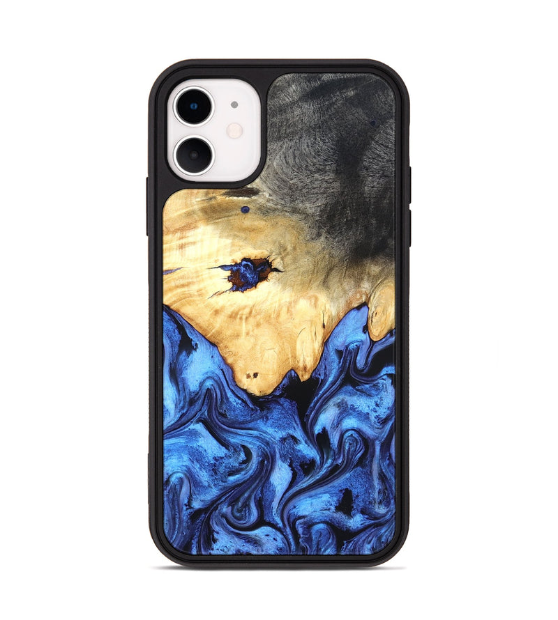 iPhone 11 Wood Phone Case - Loraine (Blue, 827786)