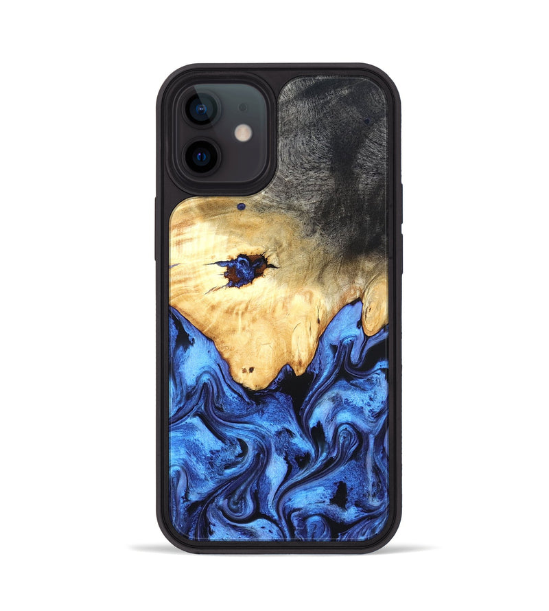 iPhone 12 Wood Phone Case - Loraine (Blue, 827786)