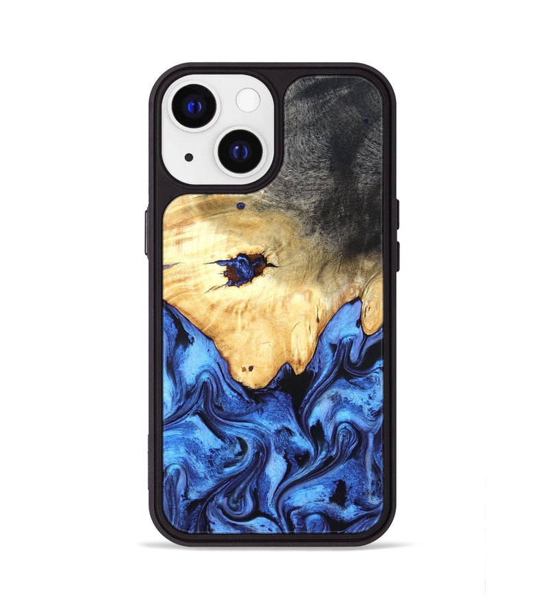 iPhone 13 Wood Phone Case - Loraine (Blue, 827786)