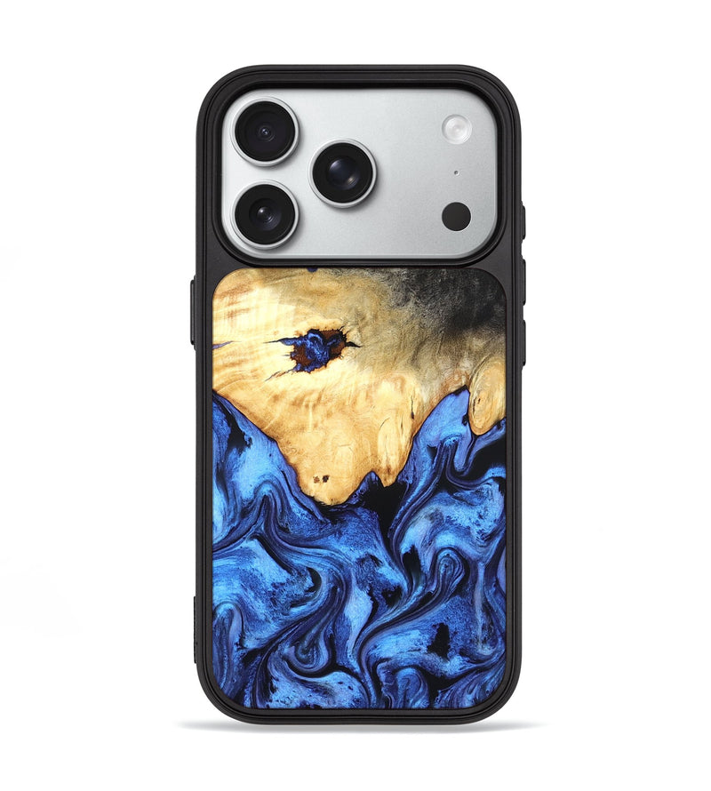 iPhone 18 Pro Wood Phone Case - Loraine (Blue, 827786)