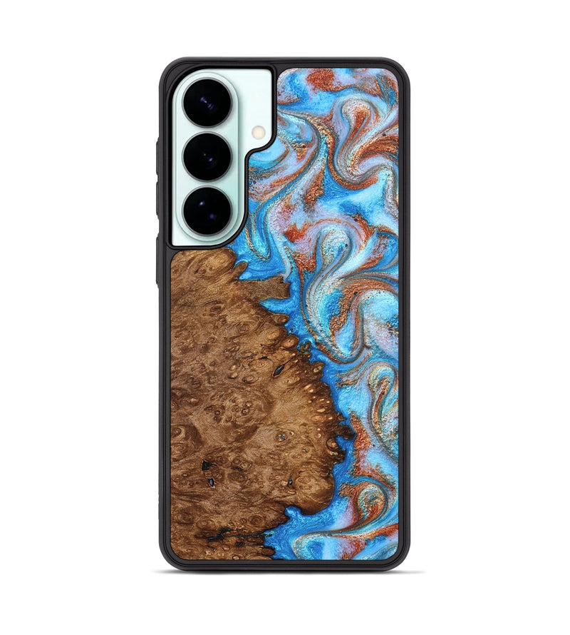 Galaxy S26 Plus Wood Phone Case - Madilyn (Teal & Gold, 827787)