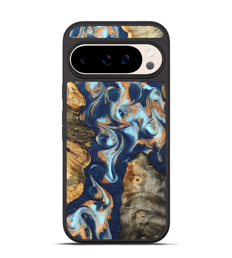 Pixel 10 Wood Phone Case - Johnnie (Teal & Gold, 827795)