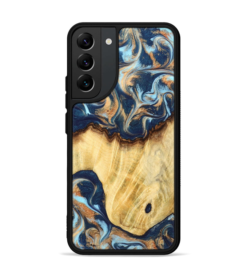 Galaxy S22 Plus Wood Phone Case - Ariel (Teal & Gold, 827802)