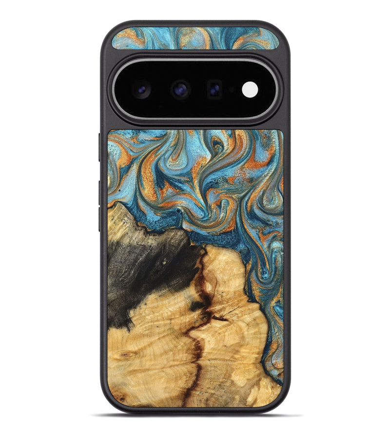 Pixel 11 Pro XL Wood Phone Case - Dovie (Teal & Gold, 827803)